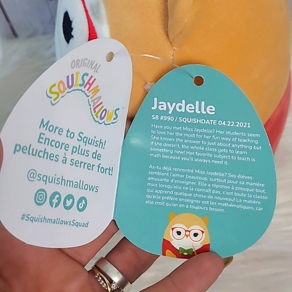🆕️NWT Squishmallows 8 Inch JAYDELLE the Owl Teacher Back to School 2023 - Picture 10 of 16